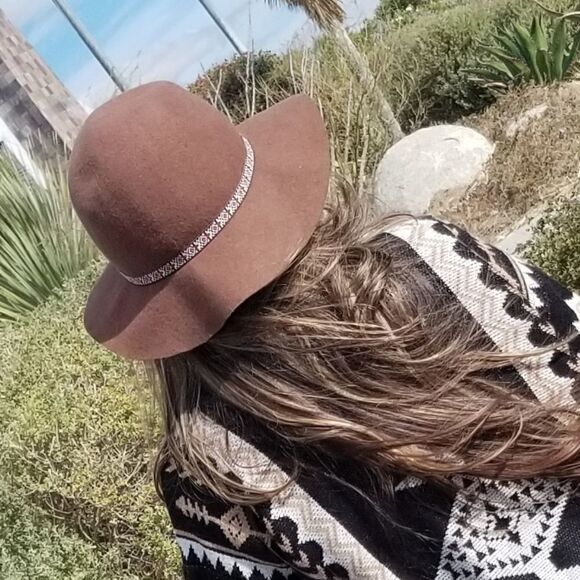 BROWN Wool D&Y Floppy AUSTRALIAN Hat 7" Boho - Picture 1 of 12